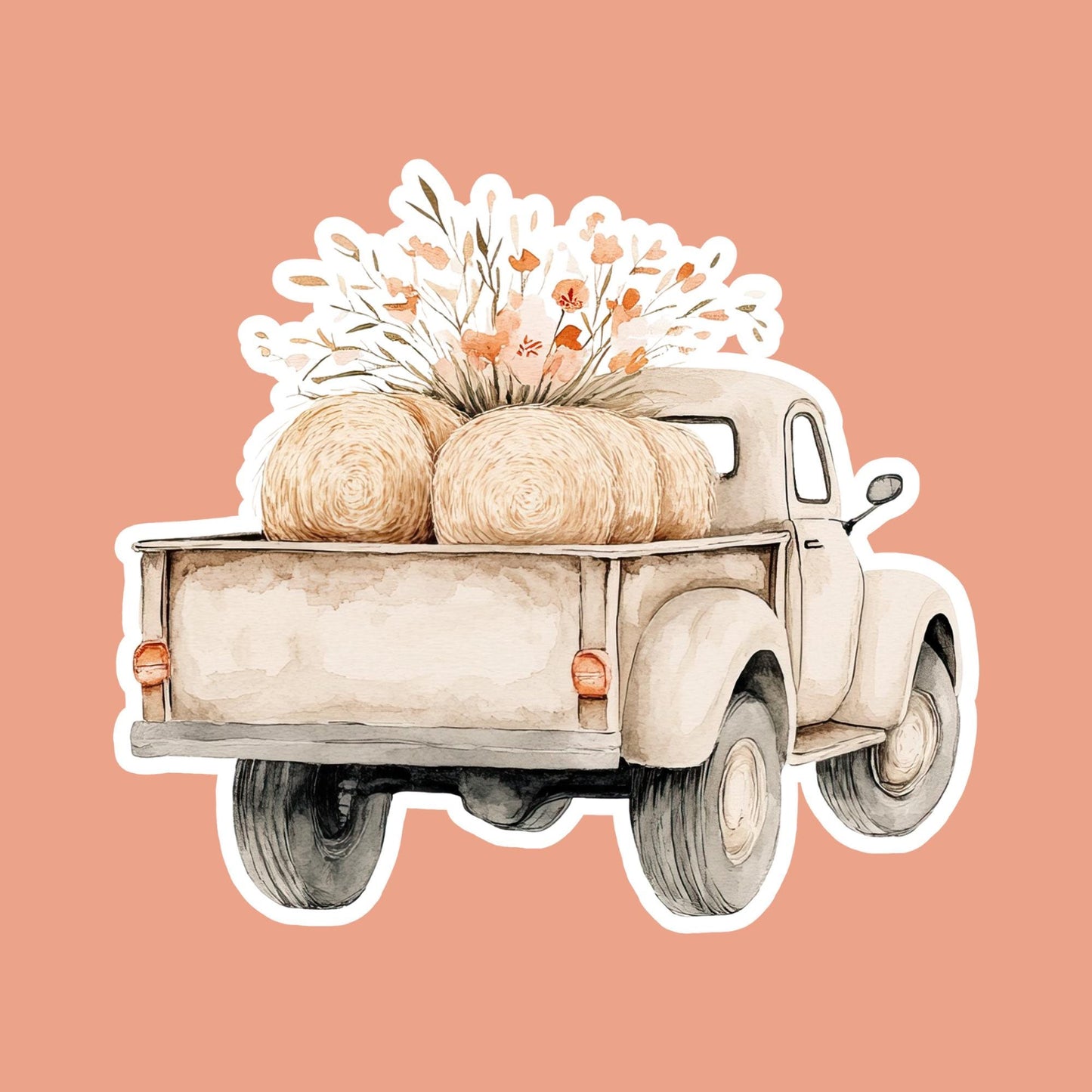 Rustic Autumn Truck Magnet
