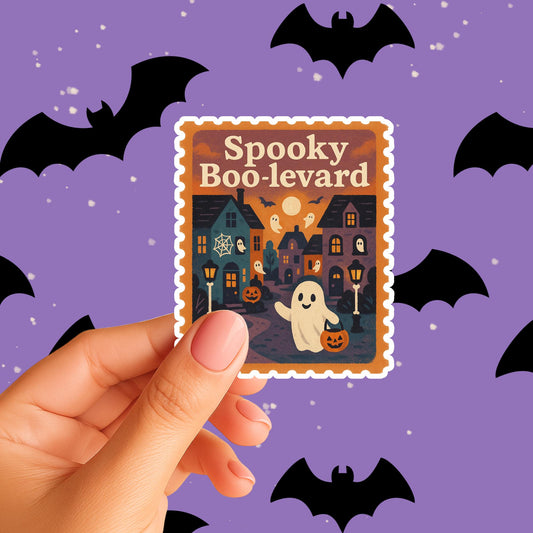 Halloween Postage Stamp Fridge Magnet