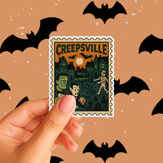 Monsters Postage Stamp Magnet