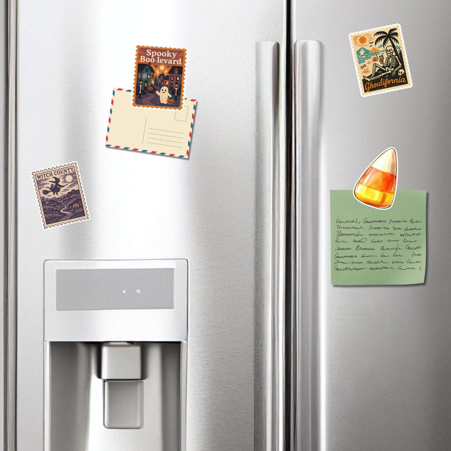 Halloween Postage Stamp Fridge Magnet