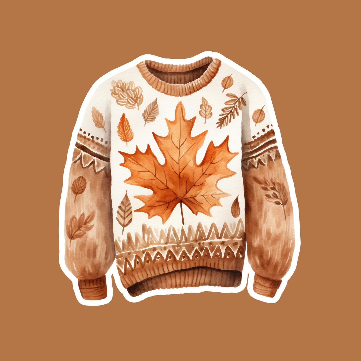 Maple Leaf Knitted Sweater Magnet