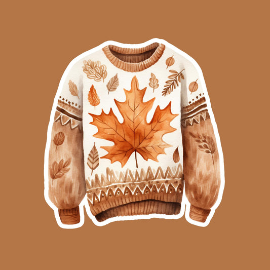 Maple Leaf Knitted Sweater Magnet