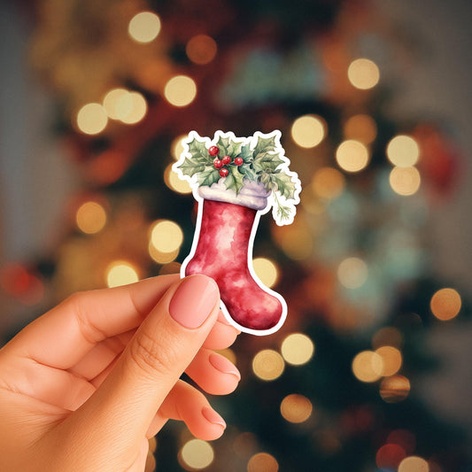 Red Christmas Stocking Magnet