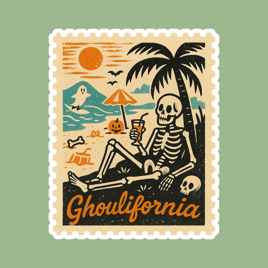 Halloween Postage Stamp Fridge Magnet