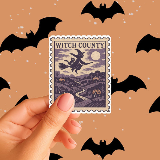 Halloween Postage Stamp Fridge Magnet