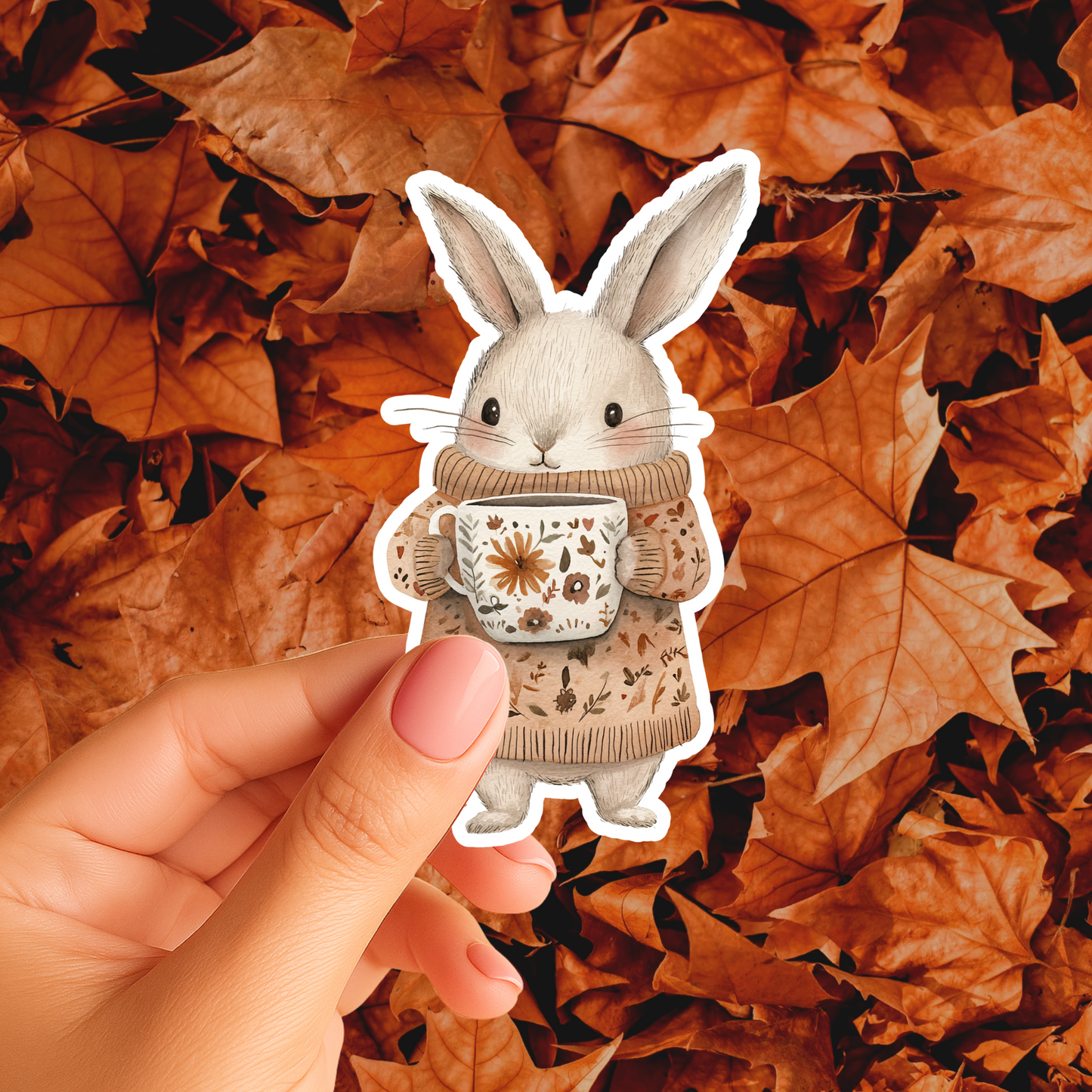 Bunny Coffee Cup Magnet