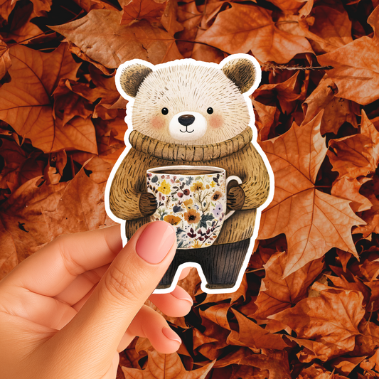 Bear Coffee Cup Magnet