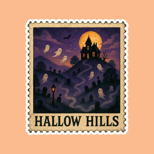 Halloween Postage Stamp Fridge Magnet