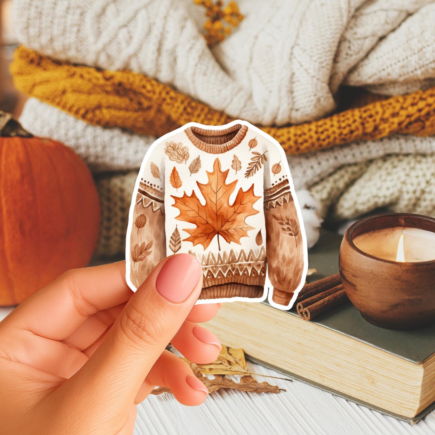 Maple Leaf Knitted Sweater Magnet