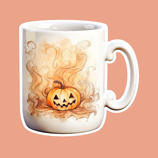 Pumpkin Mug Fridge Magnet