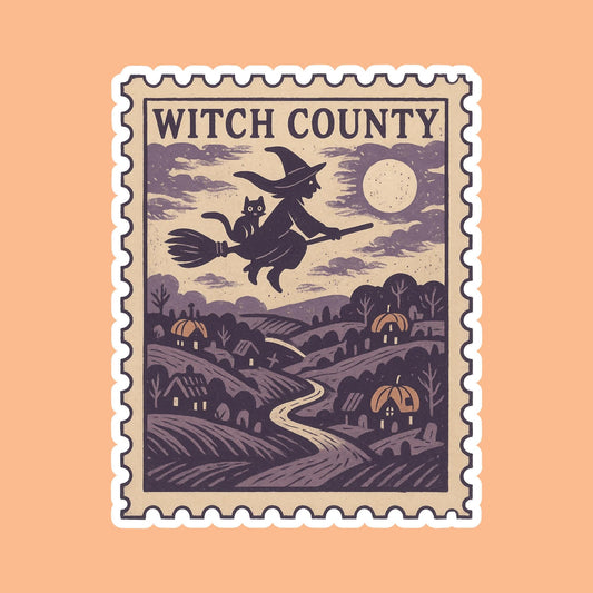 Halloween Postage Stamp Fridge Magnet
