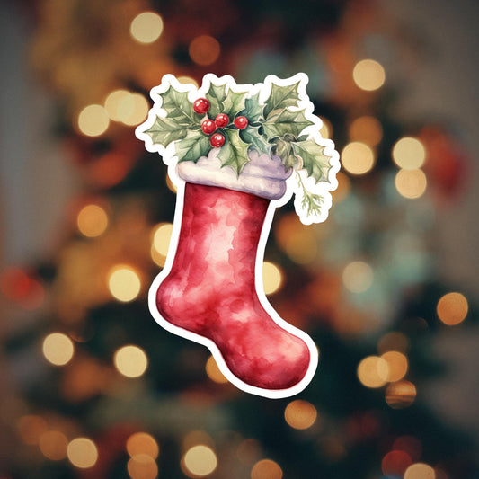 Red Christmas Stocking Magnet