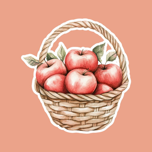 Apple Basket Fridge Magnet