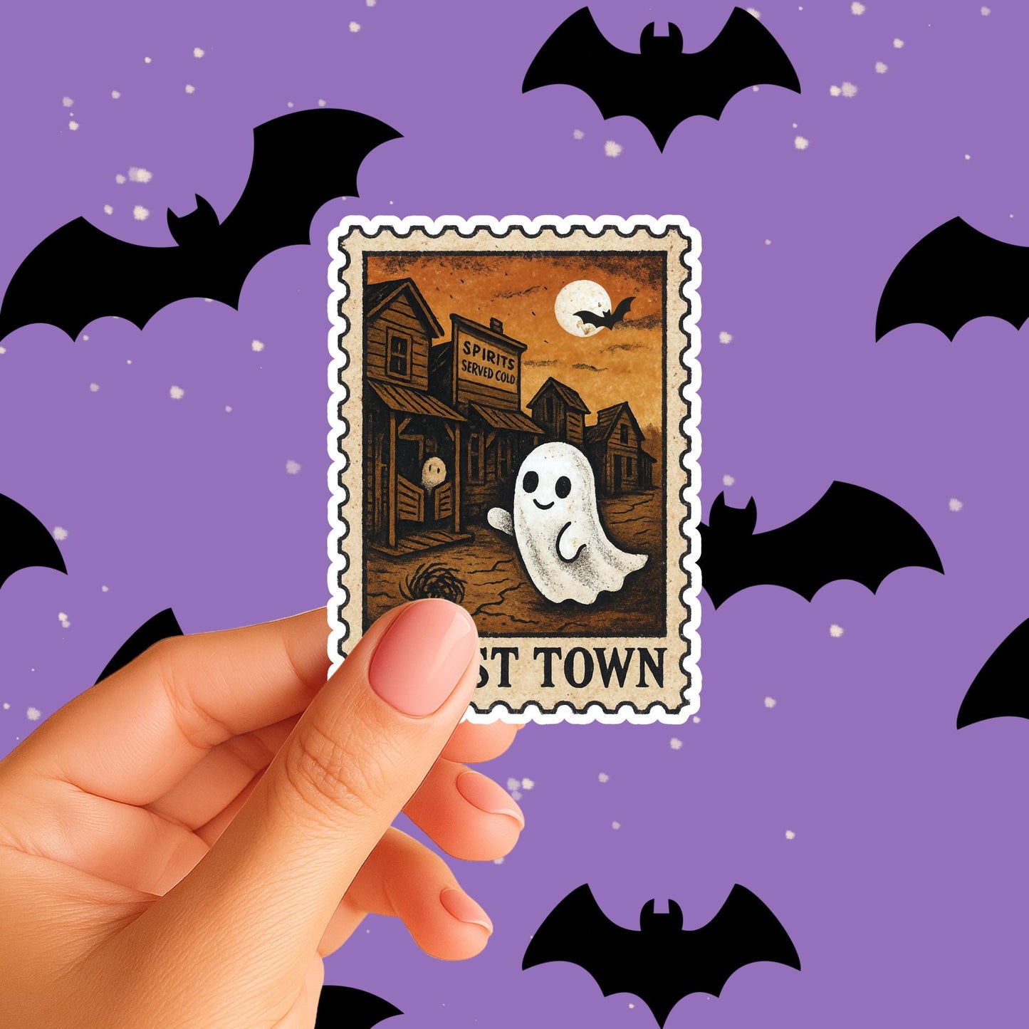 Halloween Postage Stamp Fridge Magnet